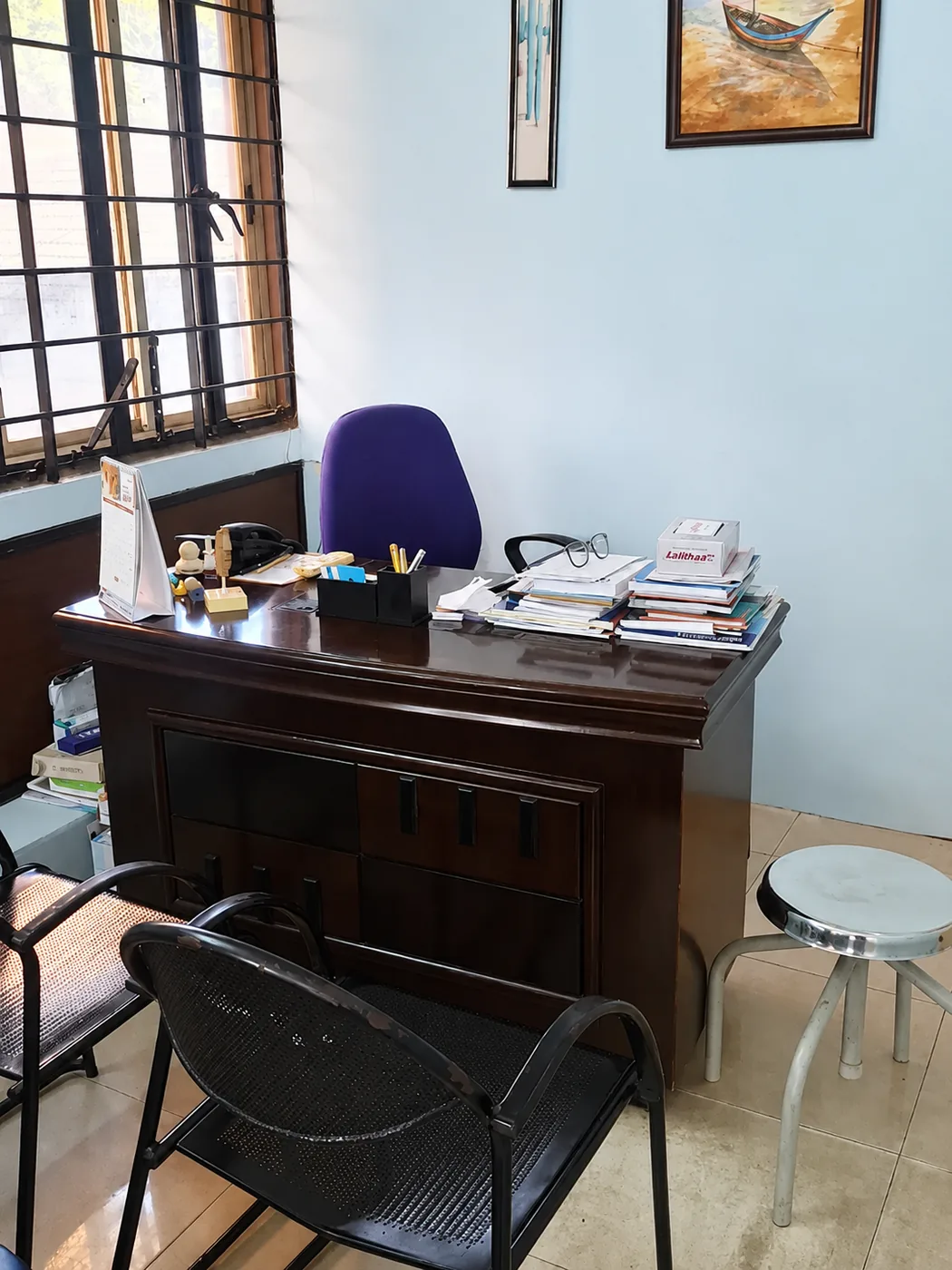 Consulting room at Ashraya Polyclinic